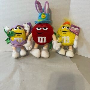 M&M'S Festive Plush Set - Red, Yellow, Lavender